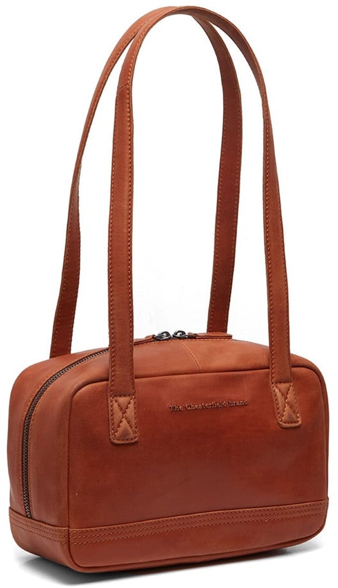 The Chesterfield Brand Fenno Waxed Pull Up Shopper Schoudertas - Cognac