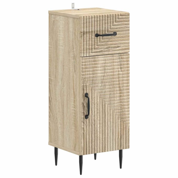 vidaXL - Badkamer - Opbergkast - HAARLEM - Sonoma - Eiken - 30 - x - 31 - x - 80 - cm