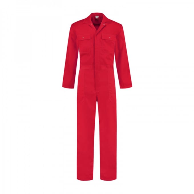 Overall polyester/katoen rood maat 51