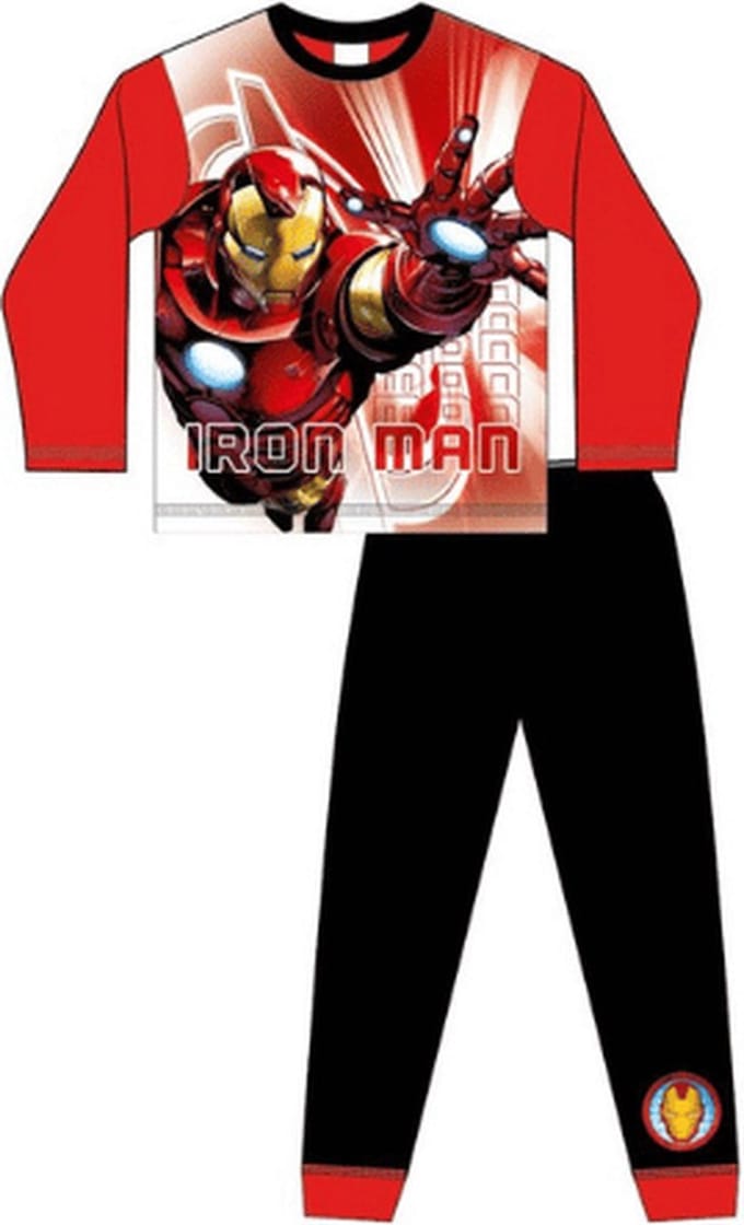 Iron Man - Marvel Avengers - Pyjama - rood met zwart - maat 122/128