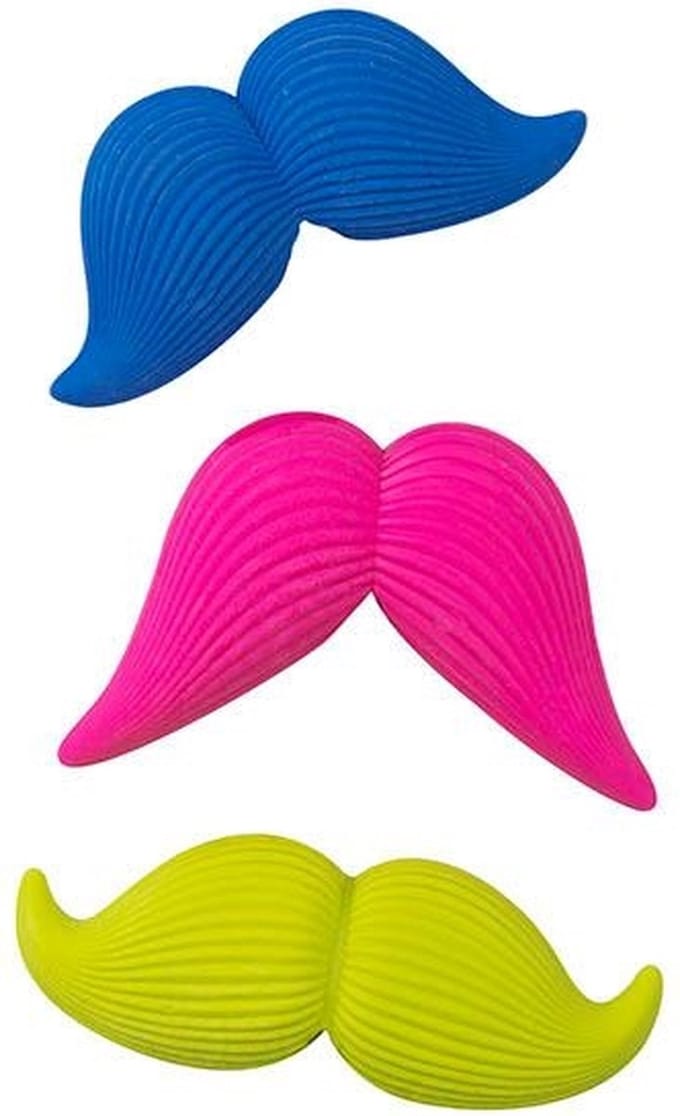 gum snor 6,5x2,7cm 3 stuks Kindercrea