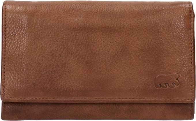 Bear Design Sweety XL overslag portemonnee CP6041 - Cognac – Van leer – Dames, lederwaren en portemonnees