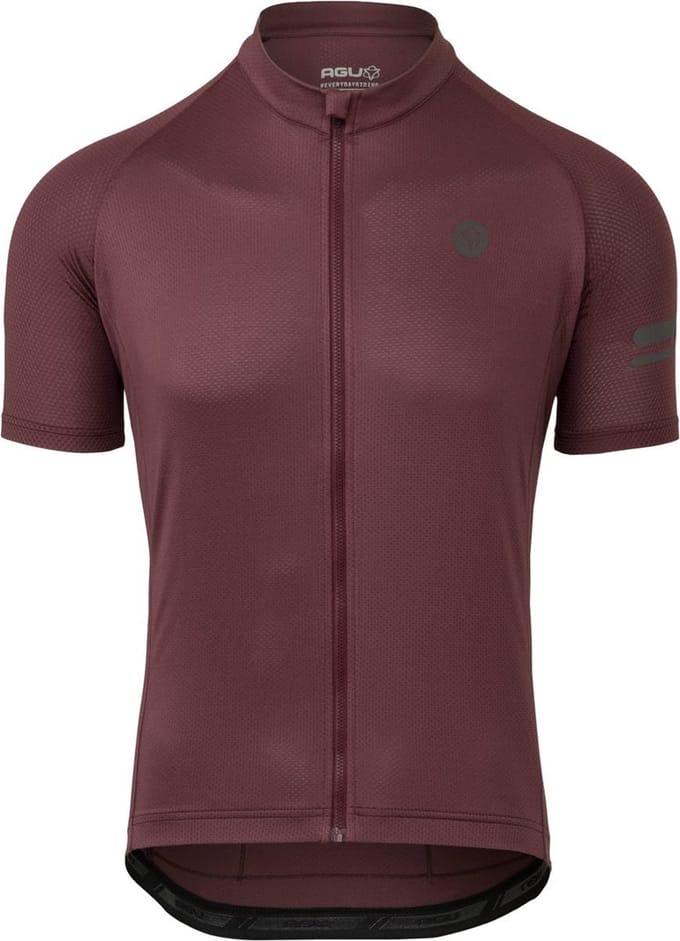 agu Core Fietsshirt Heren Korte Mouwen - Paars - Drie achterzakken - YKK-rits over de hele lengte - Sneldrogend interlock