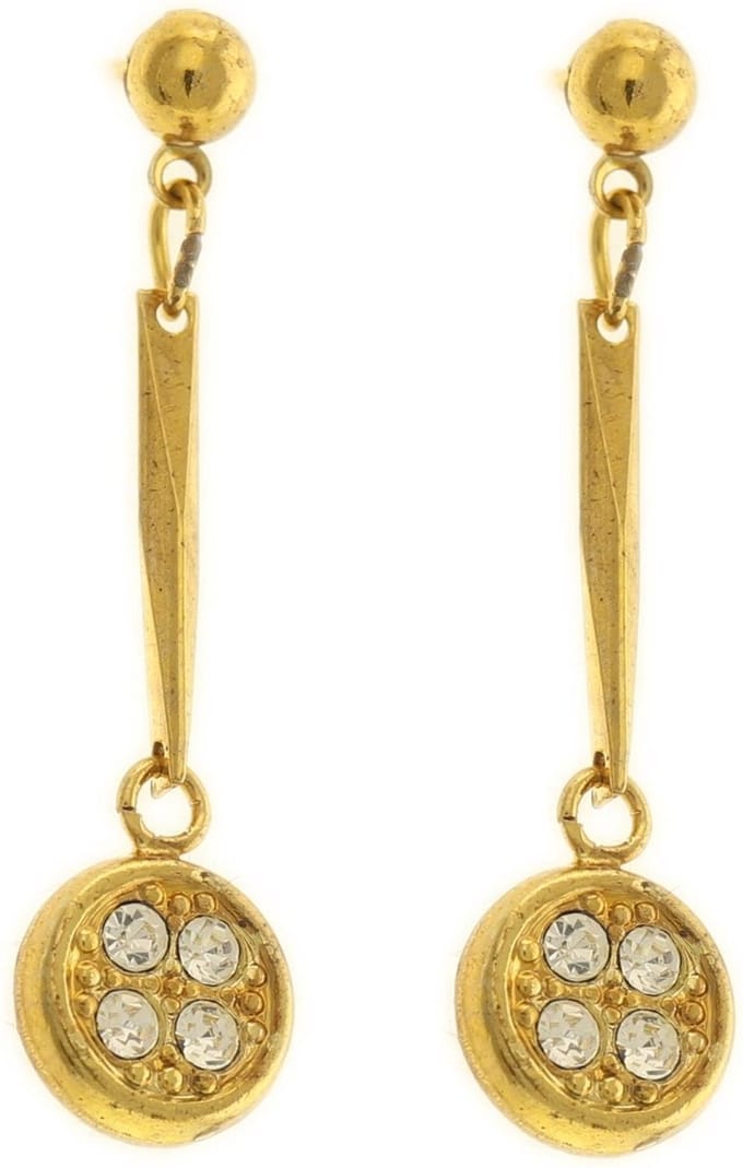 Behave - Dames oorbellen - Goudkleur rond hanger - Subtiele glamour 3 cm