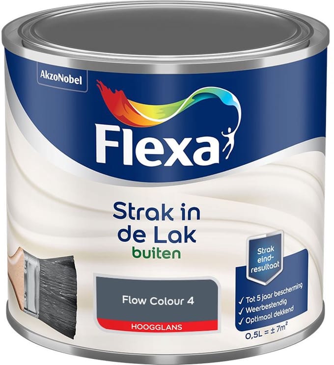 Flexa - Strak In De Lak Buitenlak Hoogglans - Flow Colour 4 - Mengverf - 500 Ml