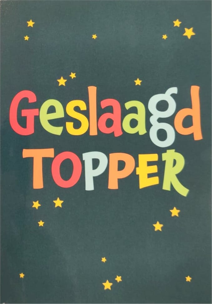 Kaart - Geslaagd Topper - Met Envelop - Per Stuk