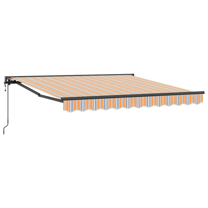 vidaXL - Zonnescherm - Frame - Blauw - en - Oranje - 300 - x - 250 - cm