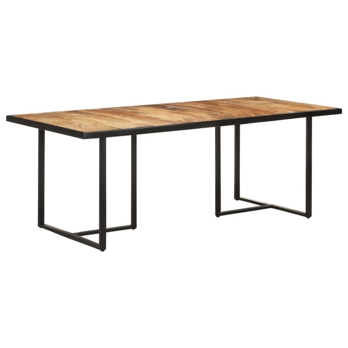 vidaXL - Eettafel - 200 - cm - ruw - mangohout