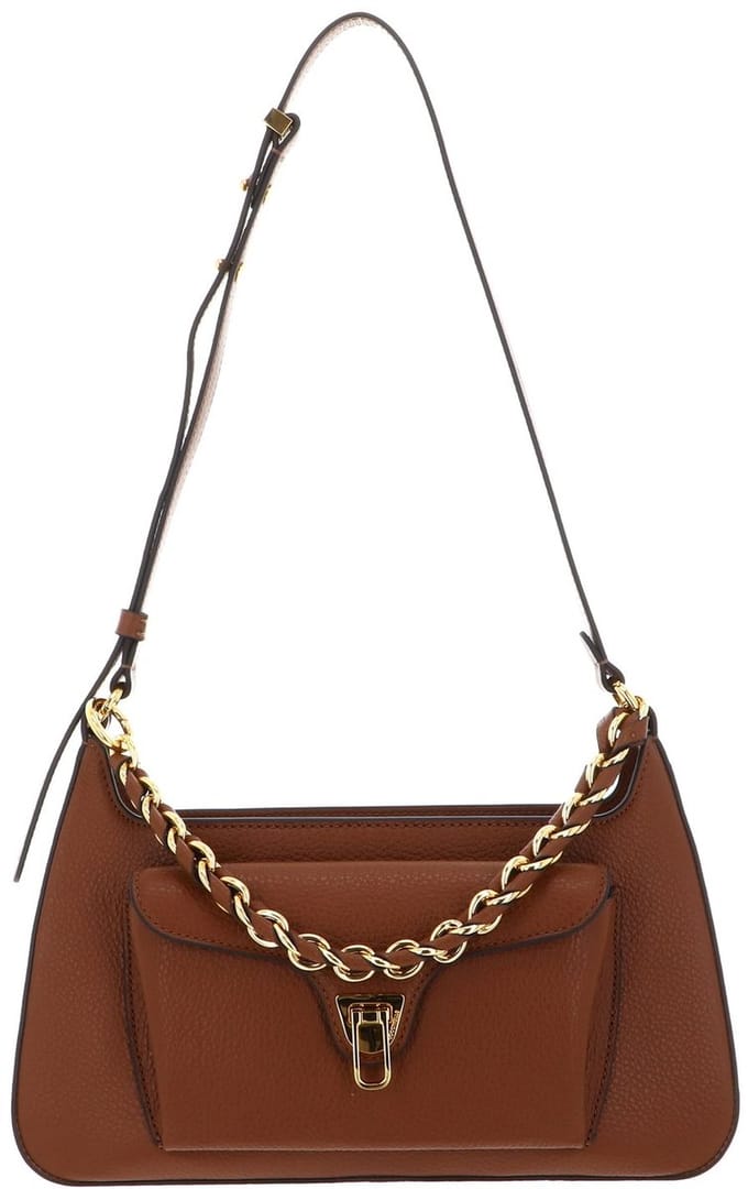 COCCINELLE Leren schoudertas Beat Generatio Shoulder Bag Cognac bruine
