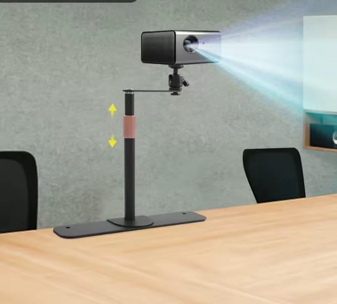 Universele Projector Standaard - Verstelbare Mini Beamer Houder - Flexibele 360° Draaiende Kop - Ideaal voor Bed, Sofa & Bureau