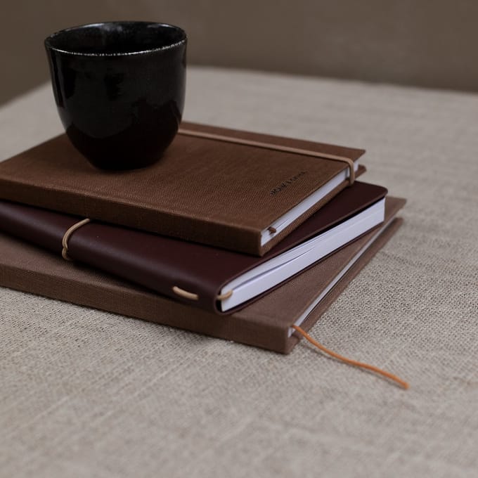 Monk & Anna notitieboek S | Linnen | Oak | Hardcover | Dotted