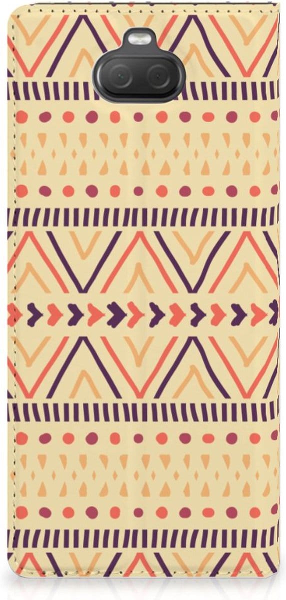 Sony Xperia 10 Plus Hoesje met Magneet Aztec Yellow