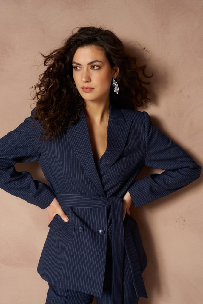 Blazer Ivy - Double Breasted Belted | Dark Blue