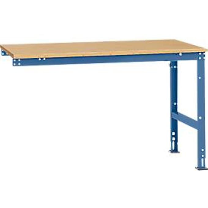 Manuflex aanbouwtafel UNIVERSAL Standaard, tafelblad multiplex, 1500 x 1000, briljantblauw
