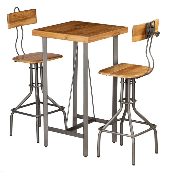 vidaXL - Barset - massief - gerecycled - teakhout - 3-delig
