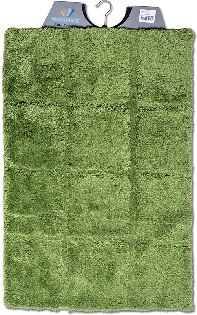 Wicotex - Badmat ruit groen - Badmat - Antislip onderkant - Afmeting 60x90cm
