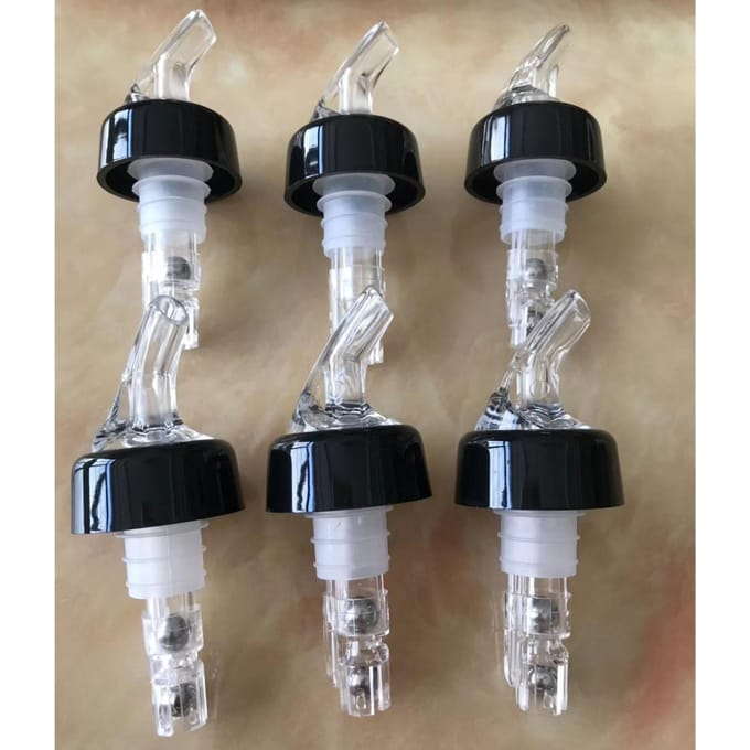 6 stuks Flessenuitschenkers Tuit Voedselkwaliteit Plastic Vloeistofdispenser Flessenspuitmond Barware Voor Wijn wit