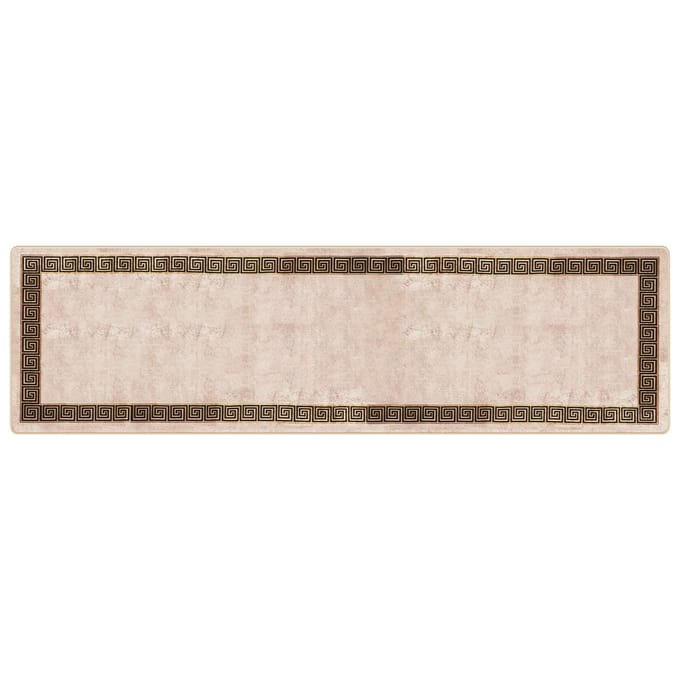 vidaXL - Tapijt - Runner - MARSA - Beige - en - Zwart - 100 - x - 350 - cm