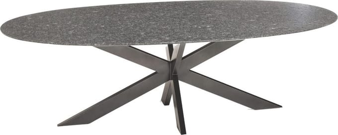 Berlijn dining tuintafel 220x120xH74 cm bladdikte 2cm  graniet black diamand satinado Studio20