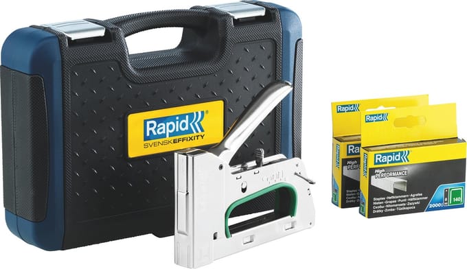 Rapid R34 Handtacker + Nieten, PRO Koffer