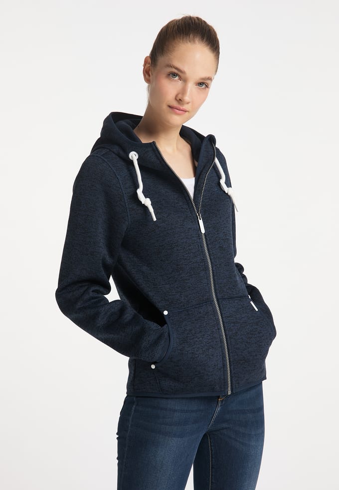ICEBOUND Yuka serie Gebreide fleece jas Dames marine gem