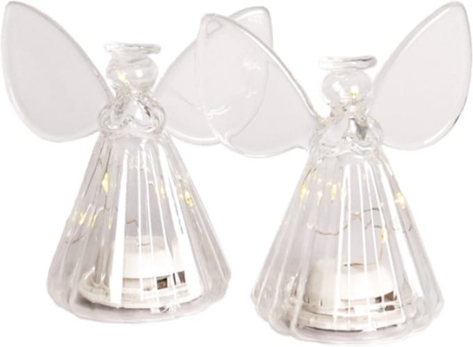 Sirius Home - Iris angel engel - kerst - H10cm - 5LED - Clear - 2 stuks