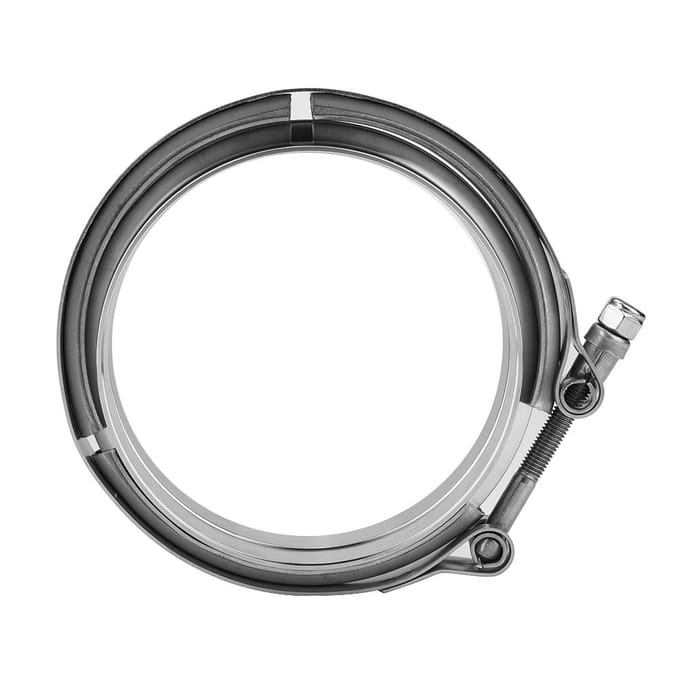 Universele Auto 5  RVS Turbo Uitlaat V Band Flens Klem Kit gray