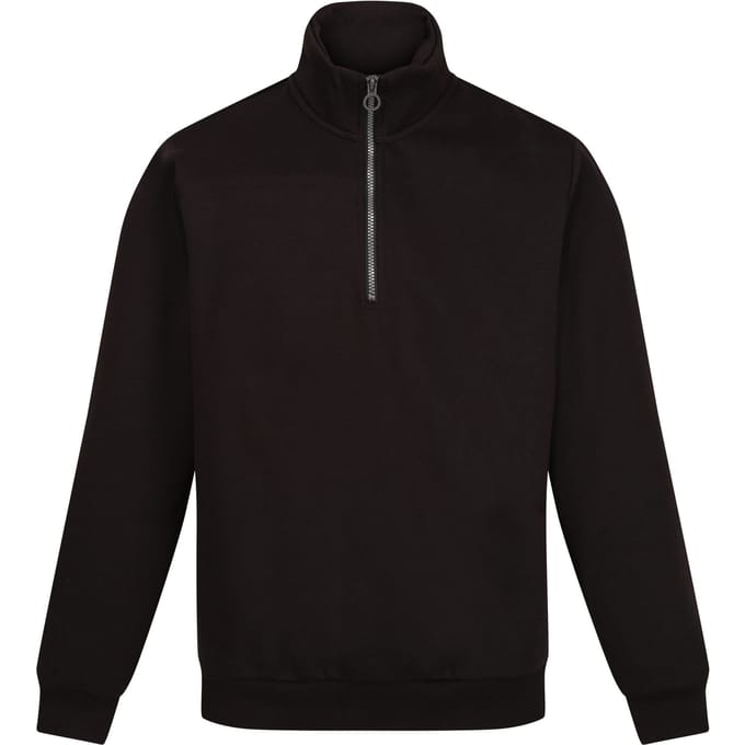 Regatta Heren Pro Quarter Zip Sweatshirt (Zwart)