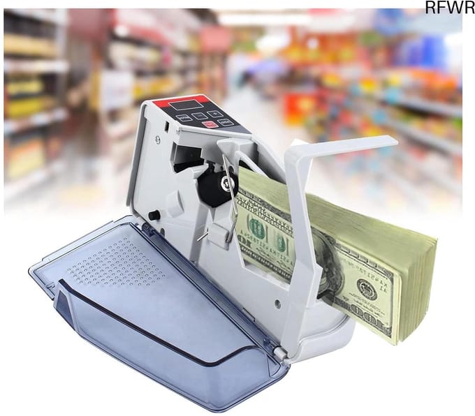 RFWR® Draagbare mini geldtelmachine met LED-display - 600 stuks/min