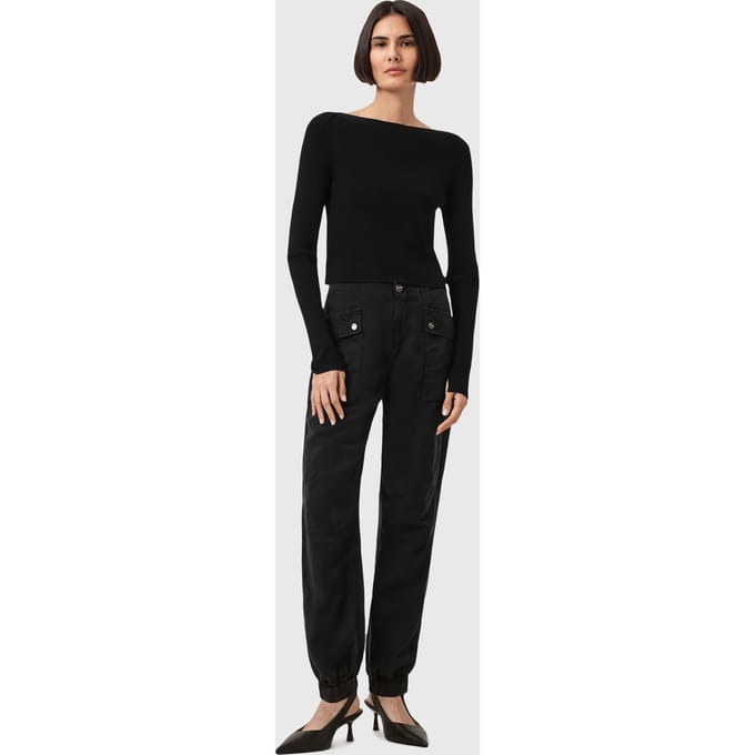 AllSaints Val Tencel Trouser Midnight Blue Größe: 4 | Cargohosen Outlet | Damen | Blau