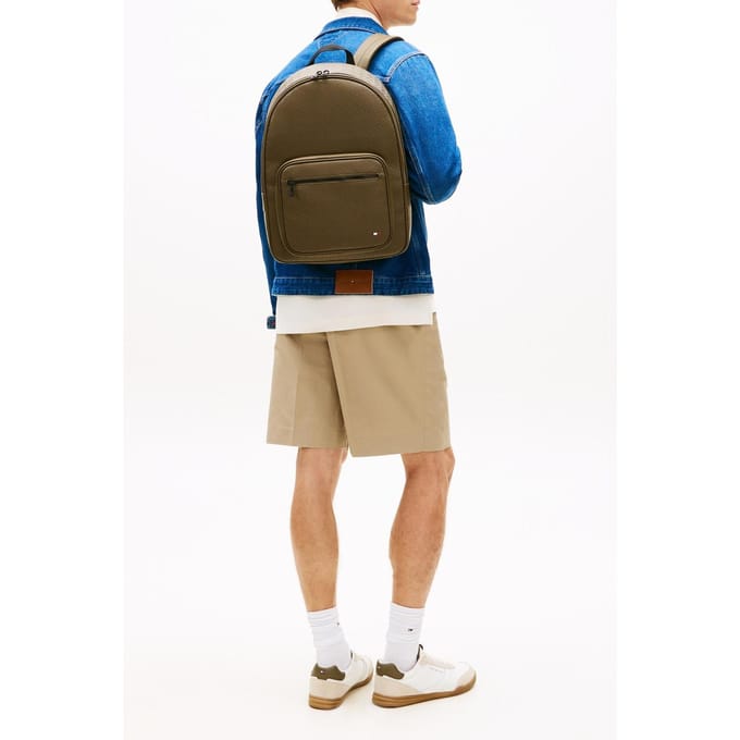 Tommy Hilfiger Embossed Flag Backpack Willow Green Größe: OS | Rucksäcke Outlet | Herren | Grün