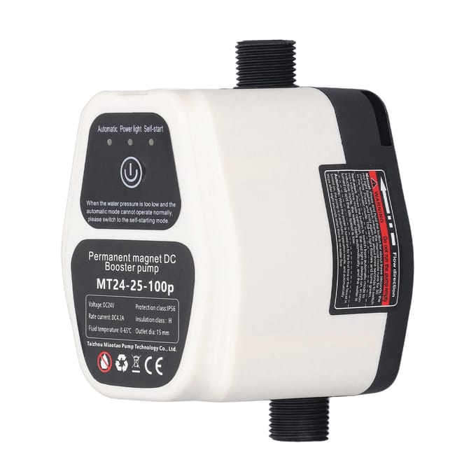 Boosterpomp 100W 24V 25L Volledig Automatisch Intelligente Sensing Stille Waterdruk Verhogingspomp 100‑240V EU Stekker