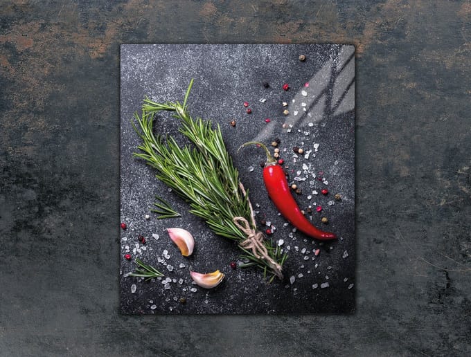 TMK ArtDeko Serie - Snijplank van Glas - 45x52 cm - Hittebestendig - Antislip