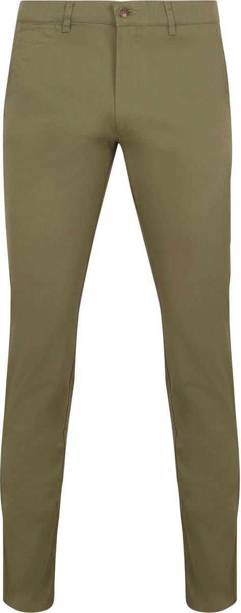 Suitable Chino broek Plato Light Olive - Maat 48 - Heren - Mannen broeken