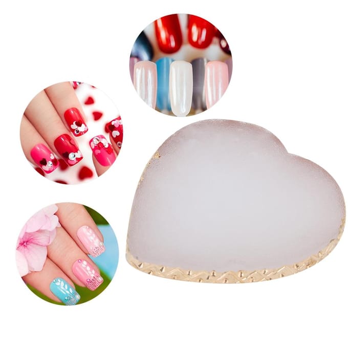 Hars Nail Art Gel Polish Kleurmengpaletten Tips Displayhouder Manicure Tool Hart Transparant white