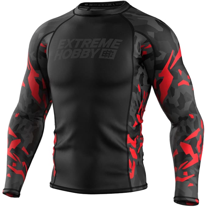 Extreme Hobby Black Panther 2025 - Rashguard - Zwart-Rood - M