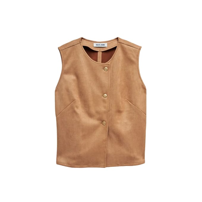 Damesgilet Salsa Jeans Suede Effect