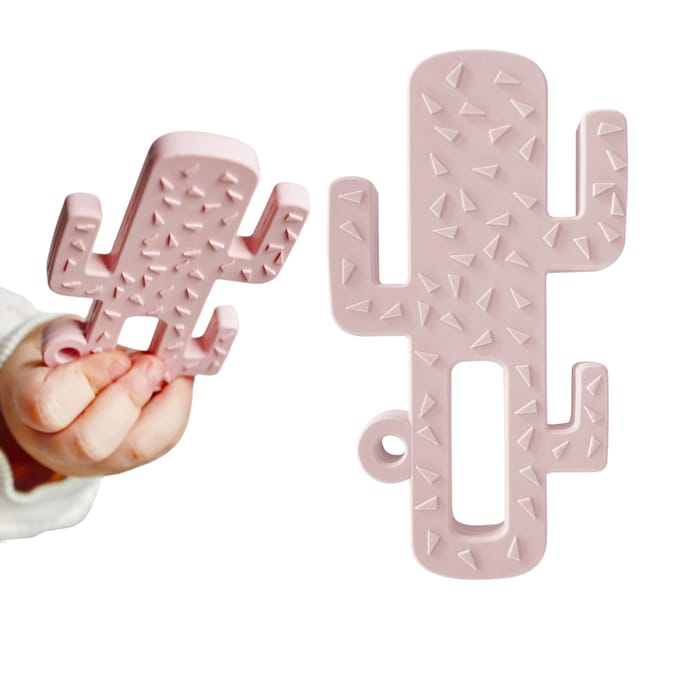Siliconen Bijtspeeltje voor Baby's Cactus Roze MinikOiOi 1 st.