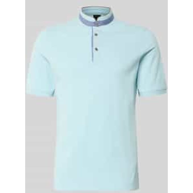 regular fit poloshirt met opstaande kraag en gestikt logo