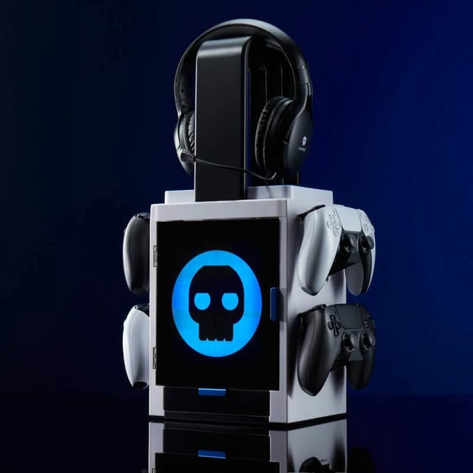 Numskull - Numskull Light Logo Inspired Gaming Locker voor 4 Controllers - 10 Games - Koptelefoon