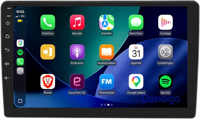 CarPlay autoradio geschikt voor Jeep Compass | 2010 t/m 2016 | Android 13 | Draadloos Apple CarPlay & Android Auto | 2GB + 32GB | QuadCore processor | Denago DNG-A470 | 2025 model | 2010 2011 2012 2013 2014 2015 2016 | Bluetooth & Wifi