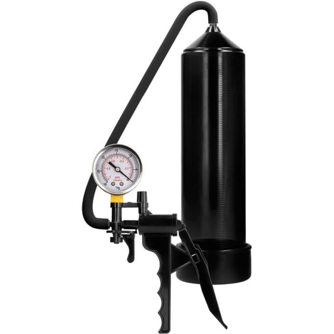 Pumped - Elite Penispomp met Drukmeter - Zwart