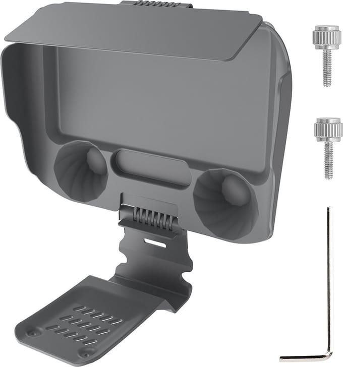 YONO Zonnekap geschikt voor DJI Mini 5 - 4 - 3 - Pro - Air Controller - Scherm - Accessoires - Grijs