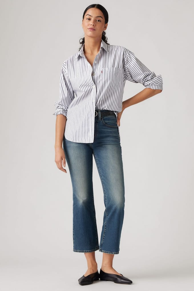 Levi's 725™ Kick Boot Jeans Dark Indigo Größe: W32L27 | Ausgestellte Hosen Outlet | Damen | Blau