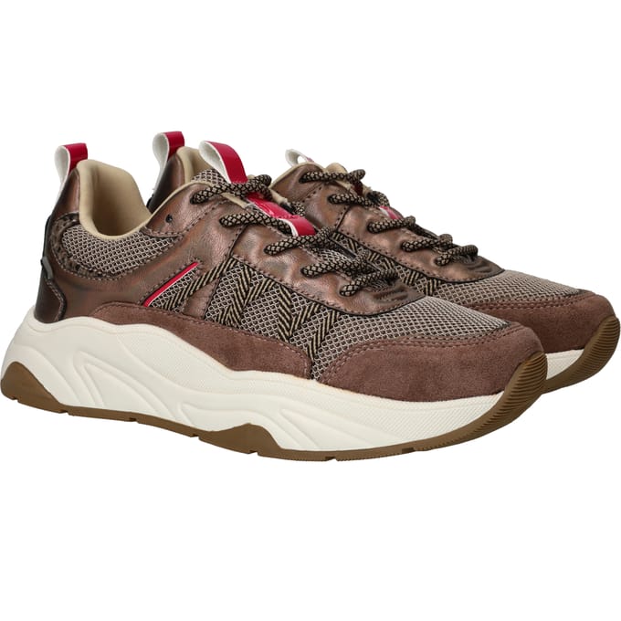 POSH by Poelman Sneakers - Dames - Bruin - Maat:41