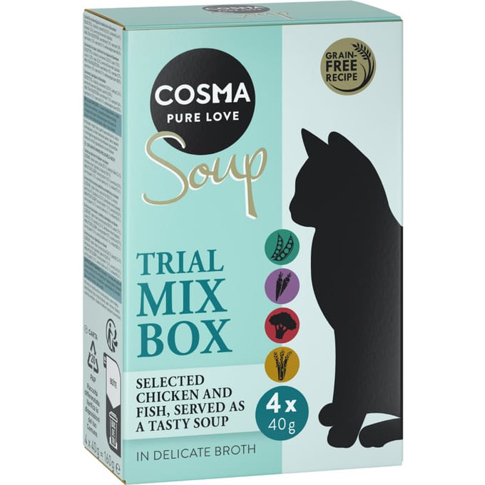 4x40g Mix 2 (4 Smaken) Cosma Soup Kattenvoer