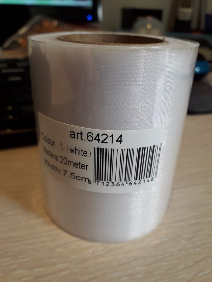 Organza Lint - Wit - 7 cm breed - 20 meter lang