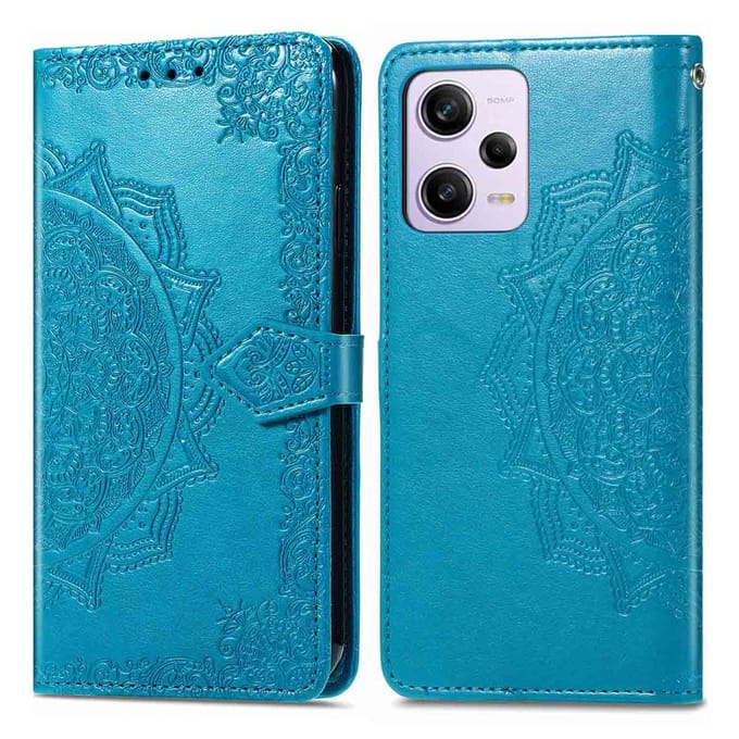 imoshion Hoesje - Geschikt voor Xiaomi Redmi Note 12 Pro - Mandala Bookcase - Turquoise