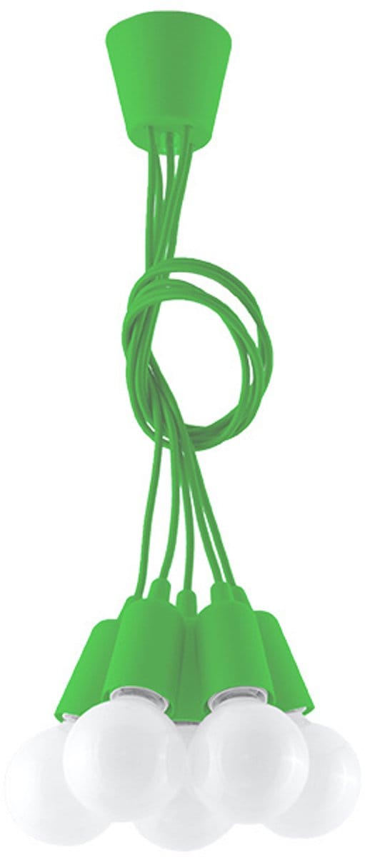 Sollux Lighting Hanglamp Diego - E27 - groente - PVC - 90x25x25cm