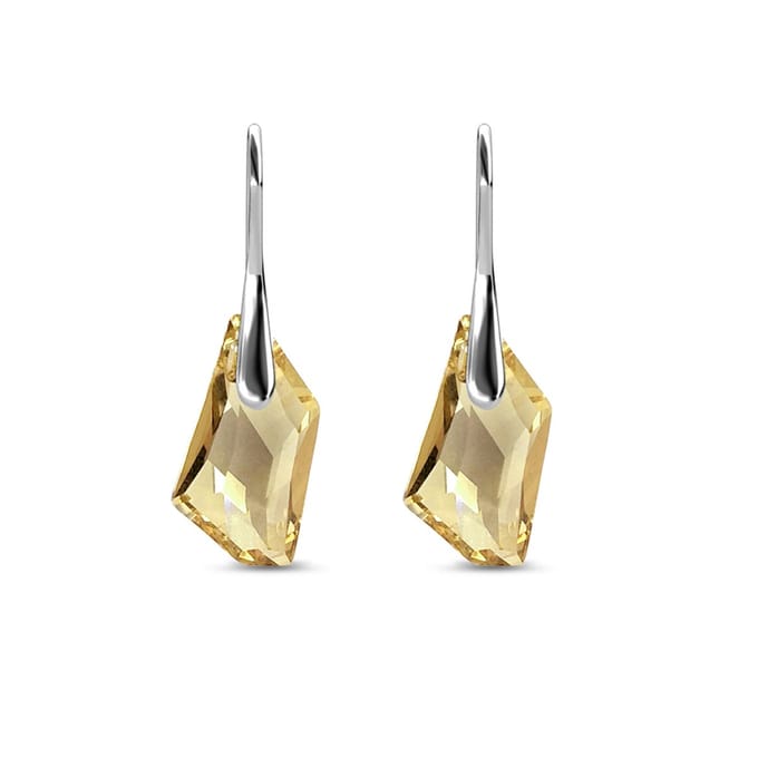 Zilveren ridderoorbellen - zilver en amber